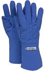 National Safety Apparel G99CRBERXLMA Nylon Taslan and PTFE Mid-Arm Standard Water Resistant Safety Glove, Cryogenic, 14" - 15" Length, X-Large, Blue