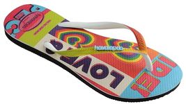 Havaianas Unisex HAV. Slim Pride Rainbow Black 37/38 Flip-Flop, Multi-Coloured, 4.5 UK