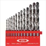 JK Super Drive HSS Straight Shank Jobber Drills Set JOBBER SET (2.00 MM - 8.00 MM) (13pcs)/ Ground Flute To IS: 5101 / DIN: 338 / BS: 328 / I.S.O