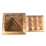 REMEDYWALA Vastu Copper Pyramid with Base 9 Pyramid Plate | South East Vastu Dosha Remedies | Size 3.5CM Approx. Copper Model