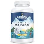 Nordic Naturals, Arctic Cod Liver Oil, 750mg Omega-3 from Cod Liver Oil, with EPA and DHA, Lemon Flavour, 180 Softgels, Soy Free, Gluten Free, Non-GMO