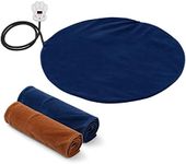 50CM Petscene Pet Heating Pad Dog Cat Waterproof Electric Heated Mat Round Blanket Bed w/Cover