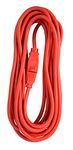 Bergen Industries Heavy-Duty Outdoor Single Receptacle Extension Cord, 25 feet, 14 AWG, 15A/125V AC, Orange