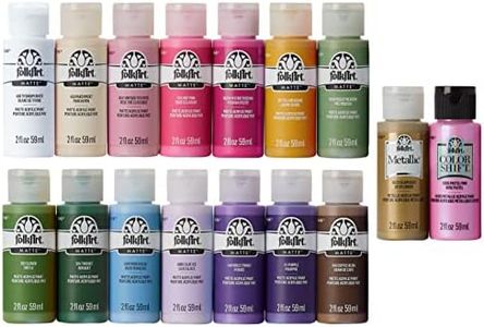 FolkArt Countryside Cottage Kit, 16 Piece 2 fl oz Premium Acrylic Paint Set Including 14 Matte Metallic 1 Shift Pastel Color