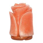 Spantik Beautiful Flower Shape Himalayan Salt Lamp | Authentic and Hand Carved Himalayan Salt | Sourced from Pakistan