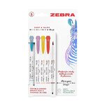 ZEBRA Pen MILDLINER Dual Tip Brush Pens, Felt Tip Pens For Adults, Bullet Tip & Brush Tip Colouring Pens For Style & Convenience, Double Ended Mildliner Colouring Pens, Deep & Warm Colours, 5pk