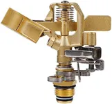 Twinkle Star 1/2 Inch Brass Impact Sprinkler, Heavy Duty Sprinkler Head with Nozzles, Adjustable 0-360 Degrees Pattern, Watering Sprinklers for Yard, Lawn and Grass Irrigation