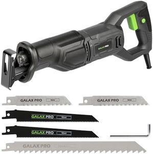 GALAX PRO 120V Reciprocating Saw, 6.0 Amp Variable Speed Corded Reciprocating Saw with1-1/8" Stroke Length, 2800RPM and 6" Max for Wood, Metal, PVC Pipe Cutting