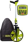 Calculated Industries #6575 DigiRoller Plus III 12.5 Inch Estimators Electronic Distance Measuring Wheel with Large Backlit Digital Display; Measure in Feet, Inches, Meters, Yards; Carrying Pack