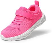 DREAM PAIRS Boys Girls Shoes Kids Tennis EZ-Ons GoGetters Running Athletic School Sneakers for Little/Big Kid,Size 4 Big Kid,Hot Pink,KD18001K