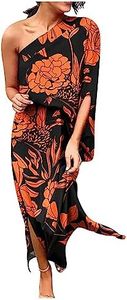 My Orders Placed Recently by Me,Summer Dresses for Women 2024 Trendy,Peplum Dress for Women Women Summer Dresses 2024 Woman Summer Clothes Satin Dresses for Women Elegant Maxi(03-Orange,M)