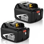 TOPBATT 2X BL1850 18V 5.0Ah Replacement for Makita 18V Battery BL1850B BL1840 BL1830 BL1850B BL1860B battery with LED indicators