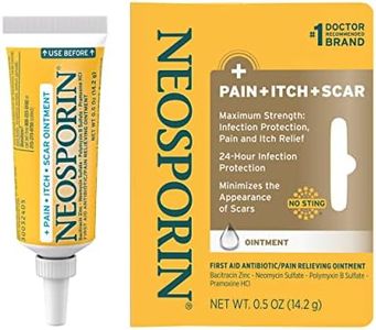 Neosporin Antibiotic Pain-Relieving, Anti-Itch, & Scar Appearance Minimizer Ointment with Neomycin & Bacitracin Zinc, 24-Hour Infection Protection for Minor Cuts, Scrapes & Burns,.5 oz