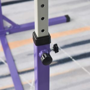 HOMCOM Adjustable Gymnastics Bar – Purple Training Equipment