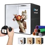 PULUZ Photo Box 50 x 50 x 50 cm Foldable Light Tent Photo Studio Box Tent Kit with Dimmable 3 Colours Temperatures 160 LEDs Lights & 20 W USB-PD&12 Photo Backgrounds for Jewellery Product Photography