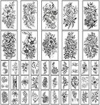 SOOVSY 40 Sheets Large Flower Temporary Tattoo Peony Lotus Sunflower Half Arm Tattoos for Women Fake Tattoos That Look Real and Last Long Rose 3D Tattoo Stickers Waterproof semi permanent tattoo