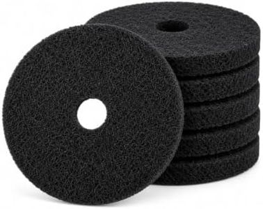 17inch Black Stripping Pads 6Pack, Polishing & Scrubbing for Dapper Supply | Floor Machines Pads for Orbital Machines up to 1000 RPM, Floor Maintenance Pads for Global Industrial Floor Machine