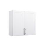 Prepac Elite 32" H Wall Cabinet with Panel Doors, White Storage Cabinet, Bathroom Cabinet, Pantry Cabinet with with 1 Adjustable Shelf 12.75" D x 32" W x 30" H, WSUR-1003-1