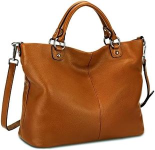 Kattee Women's Soft Genuine Leather Tote Bag, Top Satchel Purses and Handbags