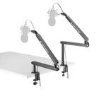 Audio Array AA-19 Microphone Arm Stand | 71cm reach | Premium Metal design with Built-In Cable Management | Flexible height and position adjustments | 2Kg Weight Capacity | 5/8" to 3/8" Screw Adapter