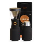 Asobu Coldbrew Portable Cold Brew Coffee Maker With a Vacuum Insulated 40oz Stainless Steel 18/8 Carafe Bpa Free (Black)