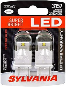 SYLVANIA - 3157 ZEVO LED White Bulb - Bright LED Bulb, Ideal for Daytime Running Lights (DRL) and Back-Up/Reverse Lights (Contains 2 Bulbs)