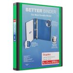 STAPLES 827602 Better 1-Inch D 3-Ring View Binder Green (19063)