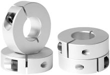 Sinoblu 12mm Bore Shaft Collar Clamp Style Aluminum Stop Collar, 12mm Bore Size, 30mm OD, with M4 Set Screw, 10mm Thickness (Pack of 4)