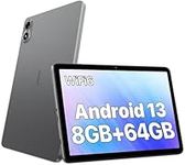 10.1 Inch Tablet,Android 13 Tablets, UMIDIGI G1 Tab Tablet 8GB(4+4) +64GB/TF 1TB,RK3562 Quad-Core,WiFi 6/BT5.0, 6000mAh, Android Tablet,1280*800 IPS,8MP Dual AI Camera, GMS,Stereo Dual Speakers, Gray