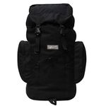 F Gear Platoon Black 46L Large Trekking Backpack with Multi Pocket|Army Military Camo Rucksack Bag for Men Women Boys|Drawstring|Water resistant Light Weight|Hiking Daypack Weekender Camping bag