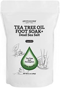Aromasong Tea Tree Foot Soak Treatment with 7 Essential Oils - OptiMSM - Eucalyptus Oil with Dead Sea Salt 14 OZ.