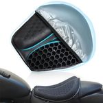 STHIRA® Gel Seat for Bike Motorcycle Gel Seat Cushion with Waterproof & UV Sun Cover 3D Honeycomb Breathable Bike Seat Cover Shock-Absorbing Anti-Slip Seat Cushion for Bike Universal Fit for Long Ride