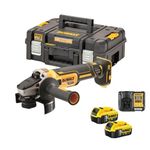 DEWALT DCG405P2-QW 18V 125mm XR Li-ion Cordless Angle Grinder with Brushless motor 2x5.0Ah Batteries Included- Perform and Protect Shield