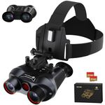 3D VR Night Vision Goggles, Rechargeable Head-Mounted Binoculars with Built-in Giant Screen, 4K Video, 36MP Photos, and 6X Digital Zoom, Includes 32GB TF Card
