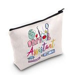 WZMPA Dental Assistant Cosmetic Makeup Bag Dental Hygienist Assistant Gift Dental Assistant Zipper Pouch For Future Dentist Dental Students, Dental Assistants, Pouch