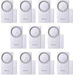 Wsdcam Door and Window Alarm for Kids/Home Antitheft Alarm Systems Magnetic Sensor Time Delay Alarm for Door/Window/Freezers/Refrigerators(10-Pack), Loud 110 dB