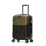 Olympia U.S.A. Nema Expandable Lightweight Hardside Double 4 Wheel Spinner Luggage Suitcase with TSA Lock Available in 3-Piece Set/21-inch/25-inch/29-inch, Olive, 21-inch Carry-On, Sidewinder