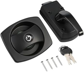 GEAREVER Türschloss Schloss Türriegel FF-System für Wohnwagen Wohnmobil Caravan Boot mit Zylinder und 2 Schlüsseln schwarz