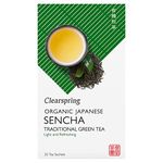 (4 PACK - Clearspring - Organic Green Tea Sencha | 20 Bag | 4 PACK BUNDLE