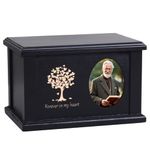 Cremation Urns for Human Ashes Adult Male Female, Wooden Urns Box and Casket for Men Women Funeral Memorial Urns for Ashes with Photo Frame, Burial Urn for Adults Up to 442LBS