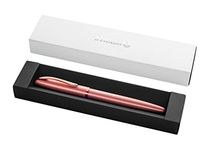 Pelikan Jazz Noble Fountain Pen, Rose (Pink), for Right-Handed and Left-Handed Users, Elegant Metal Cartridge Filler, Nib M, in Folding Box, 821698