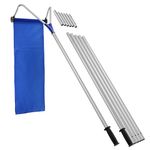 Goture Scratch Free 21ft Snow Roof Rake with Wheels & 420D Oxford Slide, Adjustable Aluminum Telescopic Snow Rake for Roof, Lightweight Roof Snow Removal Tool with Anti-Skid Handle for Pitched Roof