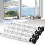 Window Security Bars,Sliding Door Security Bar,11-18 inch Security Window Bars Inside,Adjustable Window Lock Bar for Burglar Proof/Child Safety, Window Stoppers for Sliding/Vertical Apartment - 4 PCS