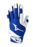 Mizuno Women's Finch Batting Glove, White-Royal, M