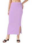 COCOFAB Lycra Saree Shapewear Petticoat for Women, Cotton Blended,Petticoat,Skirts for Women,Shape Wear Dress for Saree (XL, Lavender)