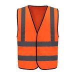 Medium Orange hi viz Reflective Vest High Visibility orange hi viz vis Waistcoat