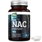 NAC N-Acetyl Cysteine (Free Form) 600mg - 120 Vegan Capsules, High Grade and Stable, 100% Pure - No Fillers/Buffers/Flow Agents, UK Made by Nature Provides