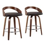 My Art Design- Set Of 2 Elegant Waterfall Type Wooden Legs Bar & Kitchen Stool Chair For Home Office Cafe Restaurant Dinning (2 Chairs) (2), Rose Gold