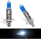 leediga 2 PCS Car Halogen Bulb, H1 12V 55W Super Bright High Temperature Resistant Shockproof High Low Beam, 360° Lighting for Most Car Models (White)