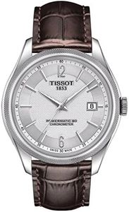 Tissot Mens Ballade COSC 316L Stainless Steel case Swiss Automatic Watch, Brown, Leather, 20 (T1084081603700), Brown, Automatic Watch